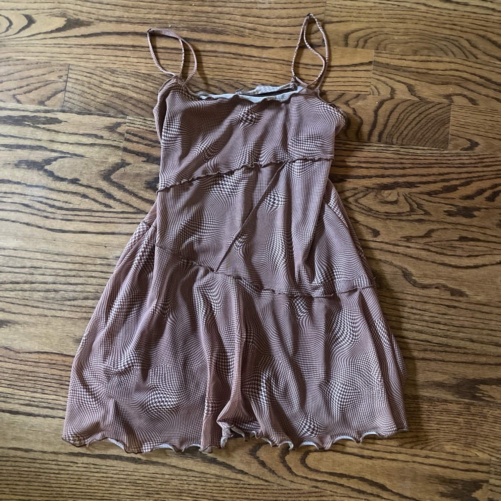 Urban Outfitters Mauve Brown Textured Dress